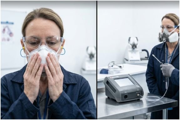 How to perform a respirator user seal check on an N95?